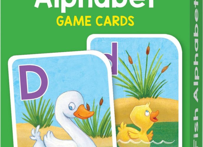 Toys for Toddlers: School Zone – Go Fish Alphabet Game Cards – Ages 4 and Up, Preschool to First Grade, Uppercase and Lowercase Letters, ABCs, Word-Picture Recognition, Animals, Card Game, Matching, and More