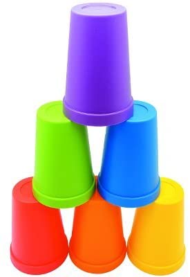 Toys and Games for Pre-Schoolers: Skoolzy Rainbow Stacking Cups – Color Sorting Toys for Toddlers – Primary Matching, Fine Motor Skills for Montessori Preschoolers, Toddler Activities Primary – 6 pc