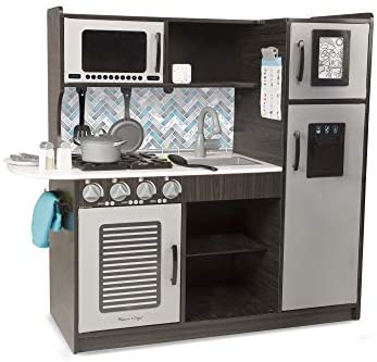 Toys and Games for Autistic Children: Melissa & Doug Wooden Chef’s Pretend Play Toy Kitchen – Charcoal