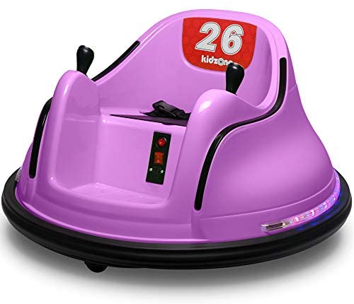 Toys for Toddlers: Kidzone DIY Race #00-99 6V Kids Toy Electric Ride On Bumper Car Vehicle Remote Control 360 Spin ASTM-Certified, Purple