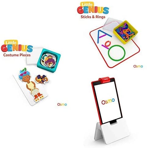 Toys and Games for Pre-Schoolers: Osmo – Little Genius Starter Kit for Fire Tablet Bundle – 4 Hands-On Learning Games (Preschool Ages) – 4 Preschool Games Fire Tablet Base Included