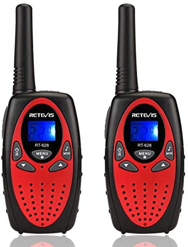 Toys and Games for Autistic Children: Retevis RT628 Walkie Talkies for Kids,22 Channel kids Walkie Talkies Toys,Long Range 2 Way Radio Gift for Boys and Girls Adventure Gear to Camping, Hiking,Games (Red, 2 Pack)