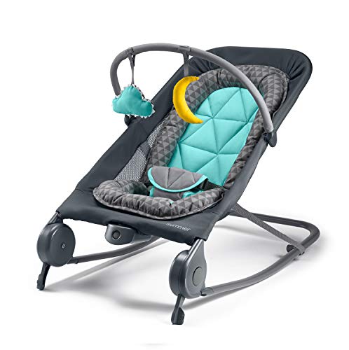 Toys for Babies Under One: Summer 2-in-1 Bouncer & Rocker Duo – Baby Bouncer & Baby Rocker with Soothing Vibrations, Removable Toys & Compact Fold for Storage or Travel – Easy to Clean