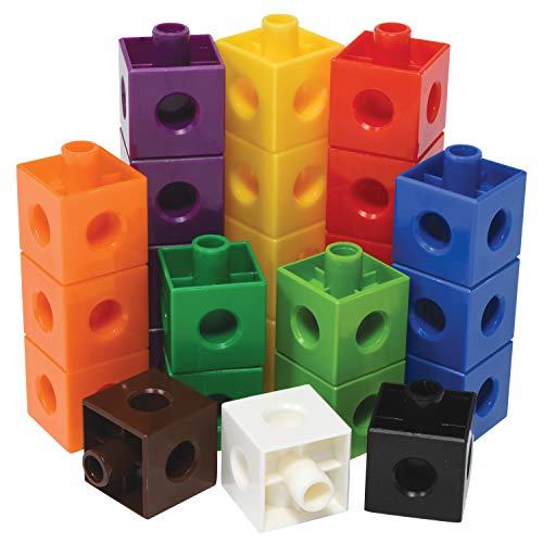 Toys and Games for Pre-Schoolers: Edx Education Linking Cubes – in Home Learning Toy for Early Math – Set of 100 – .8 inch Size – Connecting Blocks – Preschoolers Aged 3+ and Elementary Aged Kids