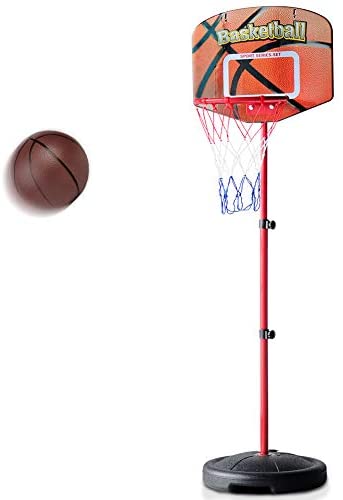 Toys and Games for Pre-Schoolers: Fajiabao Kids Basketball Hoop Stand Set Adjustable Height 31.1 – 62.9 Inches with Ball & Net Play Sport Family Games for Toddlers Boys Girls Children Indoors Outdoors Toys Birthday Gifts