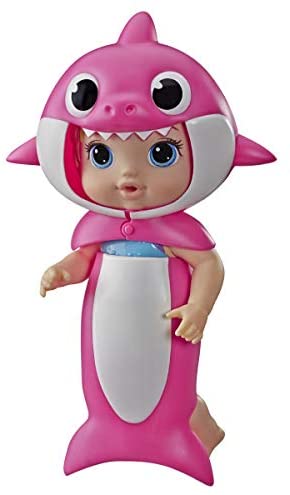 Toys for Babies Under One: Baby Alive, Baby Shark Blonde Hair Doll, with Tail & Hood, Inspired by Hit Song & Dance, Waterplay Toy for Kids Ages 3 Years Old & Up (Amazon Exclusive), Pink