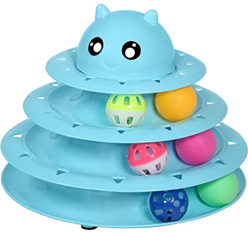 Toys for Babies Under One: Upsky Cat Toy Roller Cat Toys 3 Level Towers Tracks Roller with Six Colorful Ball Interactive Kitten Fun Mental Physical Exercise Puzzle Toys …