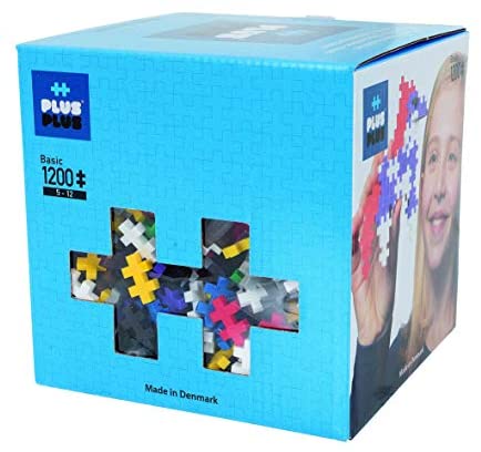 Toys and Games for Autistic Children: PLUS PLUS – Open Play Set – 1200 Piece – Basic Color Mix, Construction Building Stem Toy, Interlocking Mini Puzzle Blocks for Kids