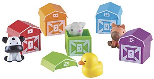 Toys for Toddlers: Learning Resources Peekaboo Learning Farm, Counting, Matching & Sorting Toy, Toddler Finger Puppet Toy, 10 Piece Set, Ages 18 mos+