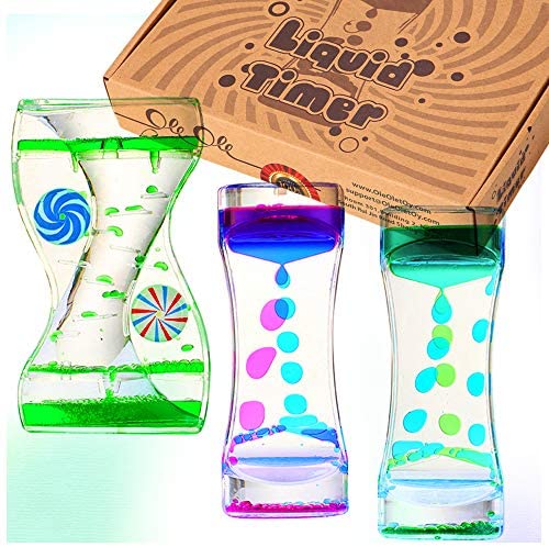 Toys and Games for Autistic Children: Liquid Motion Bubbler Timer: Sensory Toy for Relaxation, Liquid Motion Timer Toy Floating Color Lava Lamp Timer – Incredibly Effective Calming Toy for Kids, Relaxing Liquid Bubbler Timer Kids & Adults