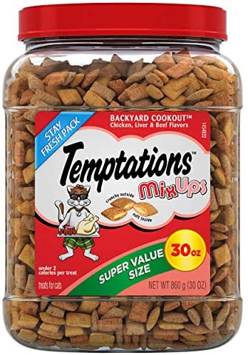 Toys for Babies Under One: TEMPTATIONS MixUps Crunchy and Soft Cat Treats, 30 oz.