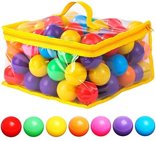 Toys for Toddlers: 120 Count 7 Colors BPA Free Crush Proof Plastic Balls for Ball Pit Balls for Toddlers Kids 2.2 Inches Balls Toys