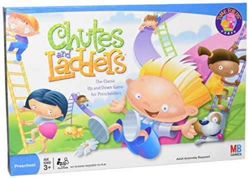 Toys and Games for Pre-Schoolers: Chutes and Ladders Board Game for 2 to 4 Players Kids Ages 3 and Up (Amazon Exclusive)