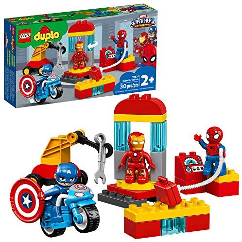 Toys for Toddlers: LEGO DUPLO Super Heroes Lab 10921 Marvel Avengers Superheroes Construction Toy and Educational Playset for Toddlers, New 2020 (30 Pieces)