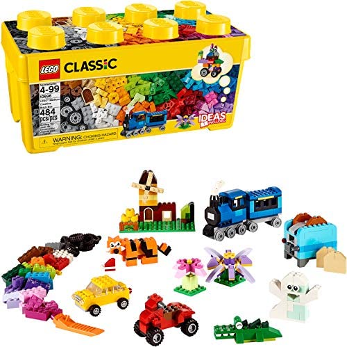 Toys and Games for Pre-Schoolers: LEGO Classic Medium Creative Brick Box 10696 Building Toys for Creative Play; Kids Creative Kit (484 Pieces)