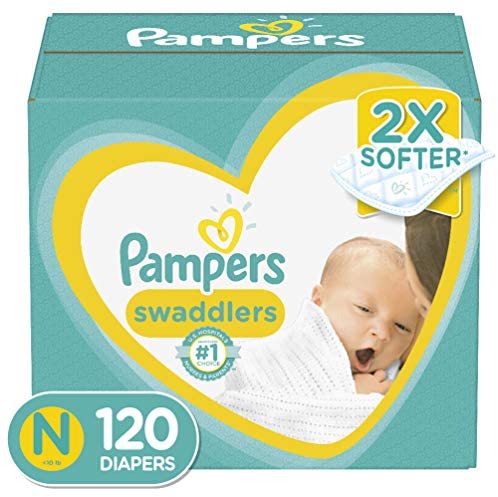 Toys for Babies Under One: Diapers Newborn/Size 0 (< 10 lb), 120 Count - Pampers Swaddlers Disposable Baby Diapers, Giant Pack