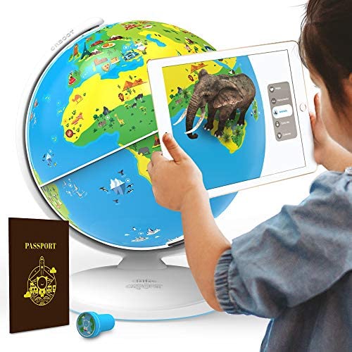 Toys and Games for Pre-Schoolers: Shifu Orboot (App Based): Augmented Reality Interactive Globe For Kids, Stem Toy For Boys & Girls Ages 4+ Educational Toy Gift (No Borders, No Names On Globe)