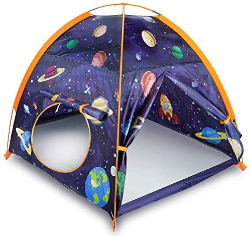 Toys and Games for Autistic Children: MountRhino Rocket Ship Kids Tent Playhouse, 48”x48”x42” Indoor Outdoor Astronaut Space Toddler Kids Play Tent, Portable Kids Pop Up Play Tent for Boys Girls Camping Playground Toys Games Gift