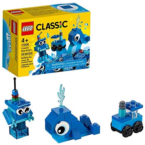 Toys for Toddlers: LEGO Classic Creative Blue Bricks 11006 Kids’ Building Toy Starter Set with Blue Bricks to Inspire Imaginative Play, New 2020 (52 Pieces)