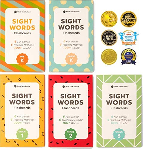 Toys and Games for Pre-Schoolers: 500+ Sight Words Flash Cards Bundle Kit (Preschool, Kindergarten, 1st, 2nd & 3rd Grade)