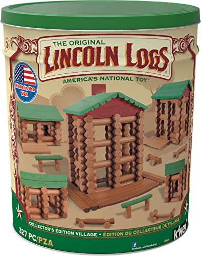 Toys and Games for Pre-Schoolers: LINCOLN LOGS-Collector’s Edition Village-327 Pieces-Real Wood Logs-Ages 3+ – Best Retro Building Gift Set for Boys/Girls-Creative Construction Engineering–Top Blocks Game Kit – Preschool Education Toy