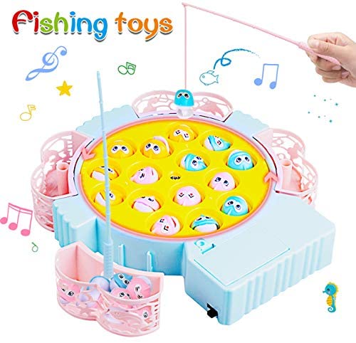 Toys and Games for Pre-Schoolers: NARRIO Toddler Toys for 2 4 5 6 3 Year Old Girls Gifts, Fishing Game Toys Rotating Boards with Music for 2 3 5 4 Year Old Girl Gifts, Birthday Gifts for Kids Age 1-6 Baby Learning Toys 18 Months up