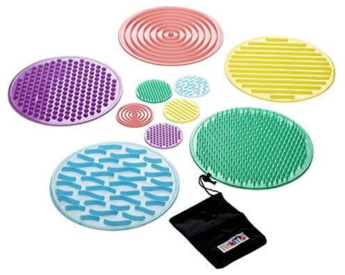Toys and Games for Autistic Children: TickiT Silishapes Sensory Circles – in Home Learning Toy for Calming Sensory Play – Set of 10 – Assists Autistic Toddlers & Children