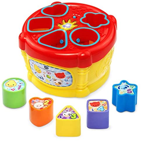 Toys for Babies Under One: VTech Sort and Discover Drum, Great Gift for Kids, Toddlers, Toy for Boys and Girls, Ages Infant, 1, 2, 3