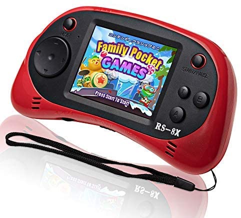 Toys and Games for Autistic Children: LIVKIDS Kids Portable Game Player, RS-8X Retro 16 Bit HD Handheld Game Built-in 42 Classic Games 2.5 Inch Game Console (Red)