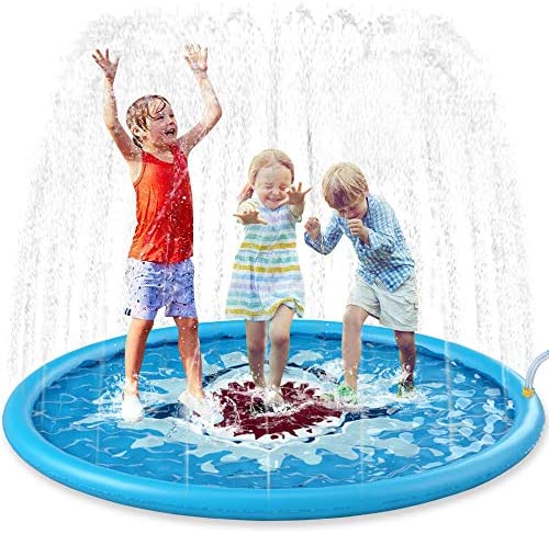 Toys for Babies Under One: Jasonwell Sprinkle & Splash Play Mat 68″ Sprinkler for Kids Outdoor Water Toys Inflatable Splash Pad Baby Toddler Pool Boys Girls Children Outdoor Backyard Sprinkler Toy Splash Pad