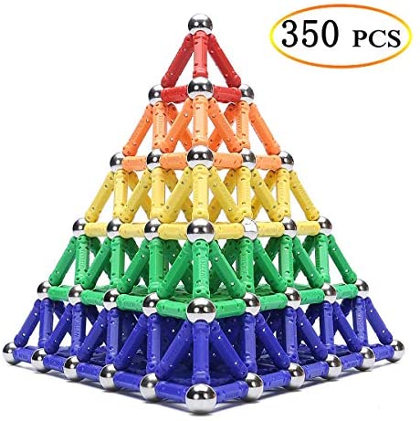 Toys and Games for Autistic Children: WITKA 350 Pieces Magnetic Building Sticks Blocks Toy Brain Training STEM Toys Intelligence Learning Games Set Gift for Kids