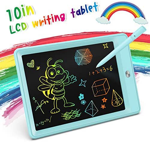 Toys and Games for Pre-Schoolers: KOKODI LCD Writing Tablet, 10 Inch Colorful Toddler Doodle Board Drawing Tablet, Erasable Reusable Electronic Drawing Pads, Educational and Learning Toy for 2-6 Years Old Boy and Girls (Blue)