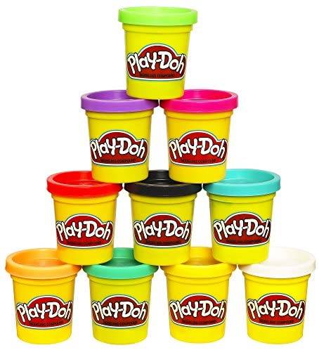Toys for Babies Under One: Play-Doh Modeling Compound 10 Pack Case of Colors, Non-Toxic, Assorted Colors, 2 Oz Cans, Ages 2 & Up, (Amazon Exclusive), Multicolor