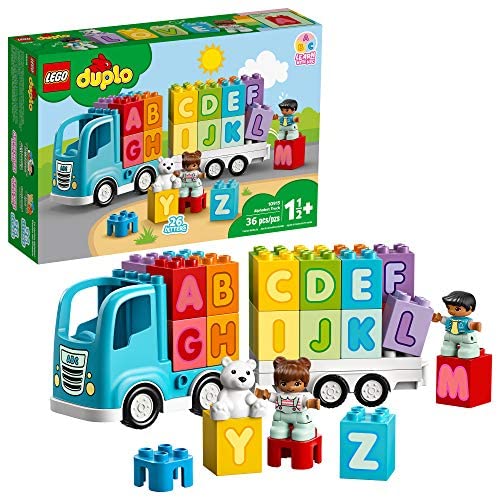 Toys for Toddlers: LEGO DUPLO My First Alphabet Truck 10915 ABC Letters Learning Toy for Toddlers, Fun Kids’ Educational Building Toy, New 2020 (36 Pieces)