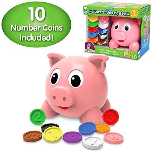 Toys and Games for Autistic Children: The Learning Journey Learn with Me – Numbers & Colors Pig E Bank – Color and Number STEM – Teaching Toddler Toys & Gifts for Boys & Girls Ages 2 Years and Up, Model Number: 208441