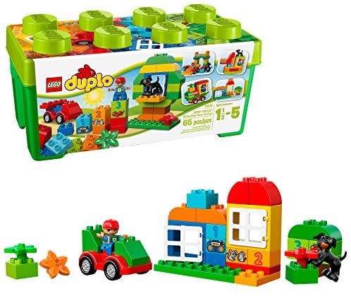 Toys for Babies Under One: LEGO DUPLO All-in-One-Box-of-Fun Building Kit 10572 Open Ended Toy for Imaginative Play with Large LEGO bricks made for toddlers and preschoolers (65 Pieces)