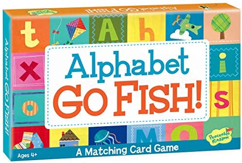 Toys and Games for Pre-Schoolers: Peaceable Kingdom Alphabet Go Fish Letter Matching Card Game – 52 Cards with Box