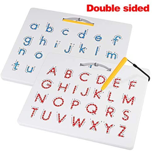 Toys and Games for Pre-Schoolers: Apfity Magnetic Drawing Board, Magnetic Alphabet Letter Tracing Board Educational ABC Letters Read Write Learn Preschool Toy for Boys and Girls