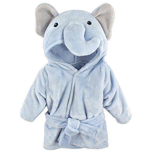 Toys for Babies Under One: Hudson Baby Unisex Baby Plush Animal Face Robe, Blue Elephant, One Size, 0-9 Months