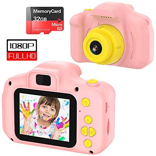 Toys for Toddlers: VATENIC Kids Toys for 3-10 Year Old Boys Girls, Kids Camera 1080P 2inch HD Children Digital Cameras for Girls Best Birthday Toys,Toddler Camera Gift for 3-9 Year Old Boy (with 32G SD Card) (Pink)