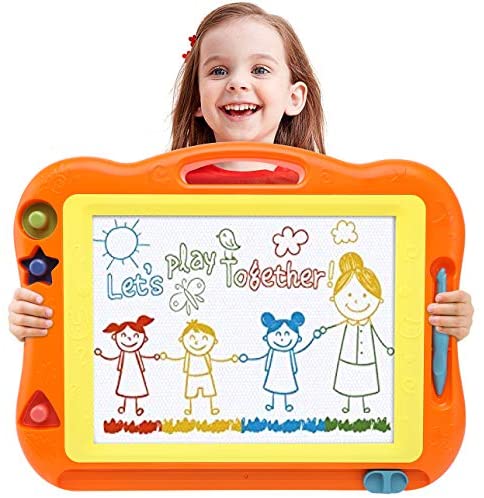 Toys and Games for Autistic Children: Magnetic Drawing Board Toddler Toys for Boys Girls, 17 Inch Magna Erasable Doodle board for Kids A Colorful Etch Education Sketch Doodle Pad Toddler Toys for Age 3 4 5 6 7 Year Old boy Girl