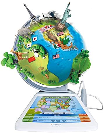 Toys and Games for Pre-Schoolers: Oregon Scientific SG268R Smart Globe Adventure AR Educational World Geography Kids – Learning Toy