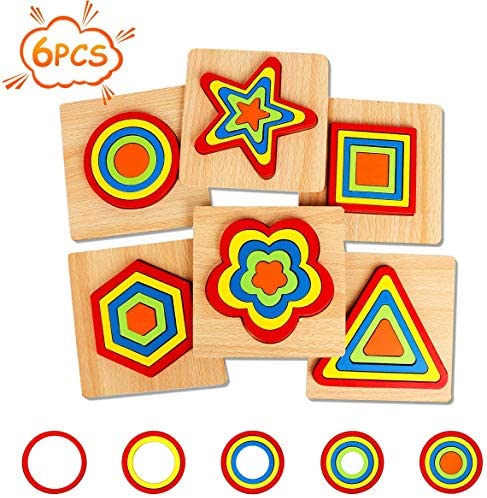 Toys for Toddlers: Toddler Puzzles Games Wooden Toys Montessori Shape Sorting Puzzle Toddlers Activities Preschool Learning Early Educational Gift for Kids Age 1 2 3 4 5 6 Year Old