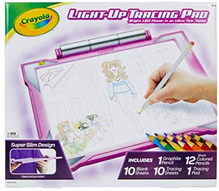 Toys and Games for Autistic Children: Crayola Light Up Tracing Pad Pink, AMZ Exclusive, At Home Kids Toys, Gift for Girls & Boys, Age 6+