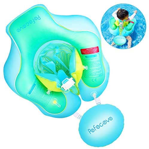 Toys for Babies Under One: PEFECEVE Baby Inflatable Swimming Pool Float – 2019 Upgrade Safety Approved Leakproof Infants Toddlers Children Waist Ring Pool Toys Bathtub Swim Trainer for Age of 6-36 Months, Large