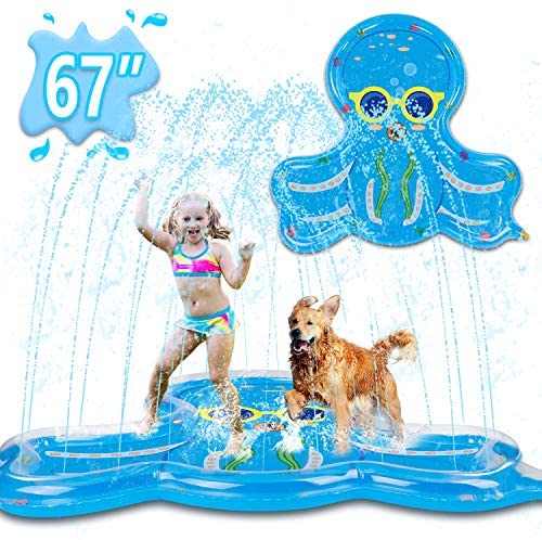 Toys for Babies Under One: Ayeboovi Sprinkler for Kids Splash Pad Baby Pool with Lovely Octopus Design 67’’ Large Water Play Toys for Children – Gift for 1 2 3 4 5 Year Old Boys Girls