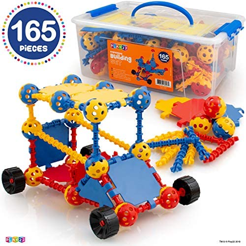 Toys and Games for Pre-Schoolers: Play22 Building Toys For Kids 165 Set – STEM Educational Construction Toys – Building Blocks For Kids 3+ Best Toy Blocks Gift For Boys and Girls – Great Educational Toys Building Sets – Original