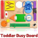 Toys and Games for Autistic Children: Montessori Busy Board for Toddlers – Wooden Sensory Toys – Toddler Activities for Fine Motor Skills Travel Toy – Educational Toys for 3 Year Old Boys & Girls