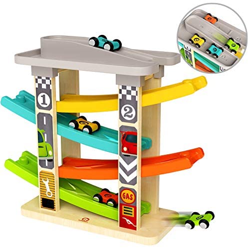 Toys for Toddlers: TOP BRIGHT Toddler Toys for 1 2 Year Old Boy Gifts Car Track,Car Ramp Racer Toys Age 1 2 with 4 Mini Cars