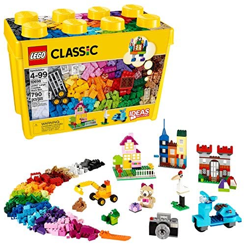Toys and Games for Autistic Children: LEGO Classic Large Creative Brick Box 10698 Build Your Own Creative Toys, Kids Building Kit (790 Pieces)